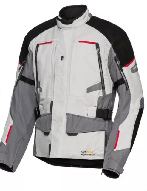 Motorradjacke FLM TOUREN LEDER-/TEXTILJACKE 4.0 GRAU 5XL NEU✅ UVP 299€ Herren