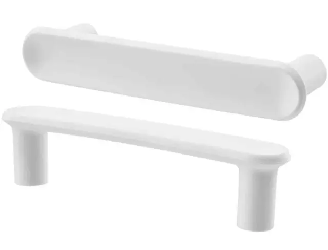IKEA Handles 2 Pack GUBBARP White Pair Modern Cabinet Pull Design FREE SHIPPING