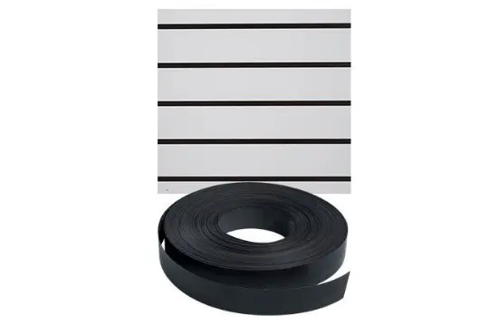 SSW Basics Black Vinyl Insert for Slat wall Retail Store Supply 4 x 8 Inches