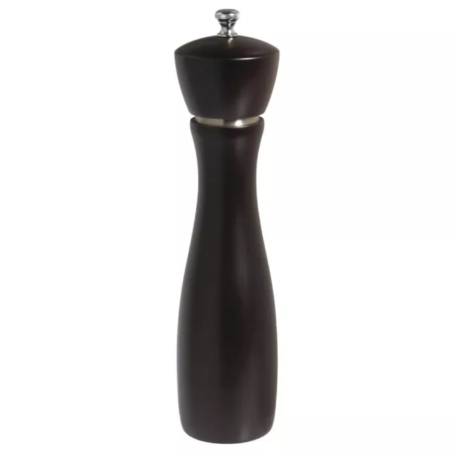 Winco 10" Modern Espresso Finish Maestro Pepper Mill