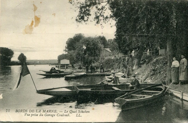 SAINT MAUR DES FOSSES Bords Marne Le Quai Schaken Vue prise du garage Coulomb