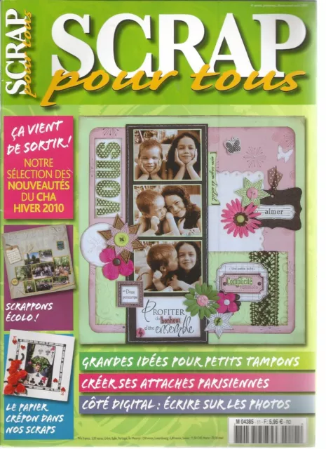 Scrap Pour Tous N°11 - Scrappons Ecolo / Papier Crepon /Creer Attache Parisienne