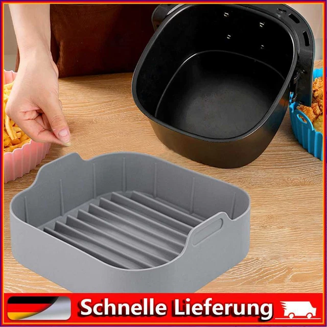 Molde de silicona USMEI F? Freidora de aire caliente, 20 cm Air Fryer Liner reutilizable con