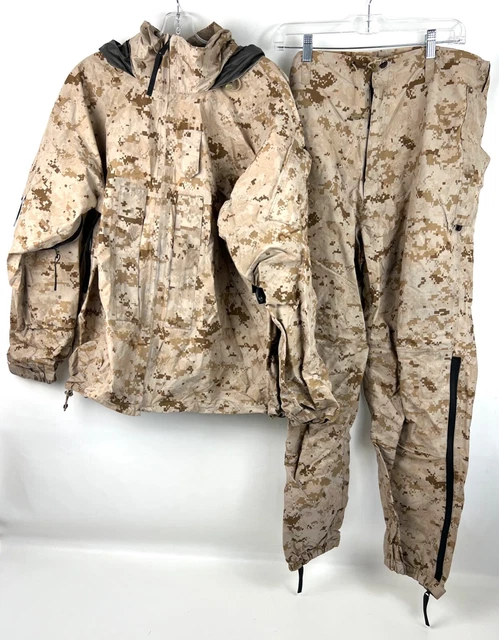 USMC Lightweight Exposure Gore-Tex Jacket Pants Set Desert MARPAT Large Regular
