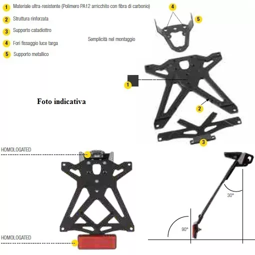 portatarga reg. LIGHTECH BMW C600 sport 12-15