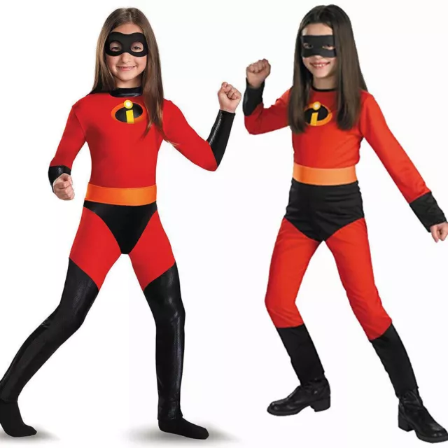 Child Girls Official Disney Violet Incredibles Costume Superhero Fancy Dress