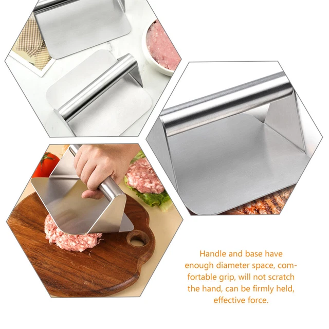 STAINLESS STEEL MEAT Press DIY Burger Professional Griddle Accessories
