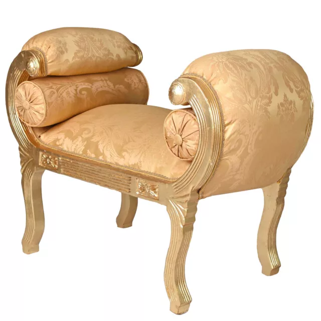 Canapé Baroque style Versailles or retro tabouret chaise longue siège rembourré