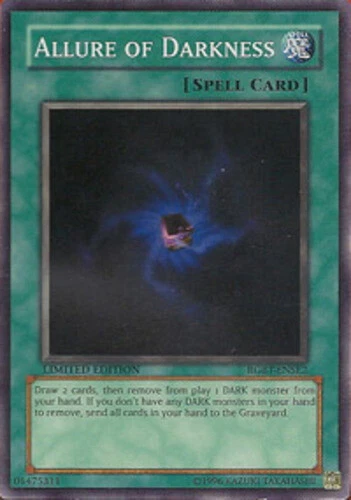 Lightly Played, English - 1 x YGO Allure of Darkness - RGBT-ENSE2 - Super Rare R
