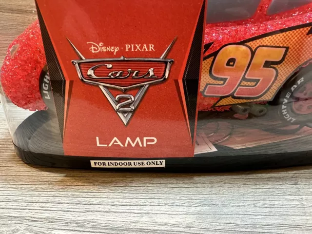 Disney Pixar Cars Lightning McQueen 95 Bedside Lamp Tabletop Night Light 2006 2