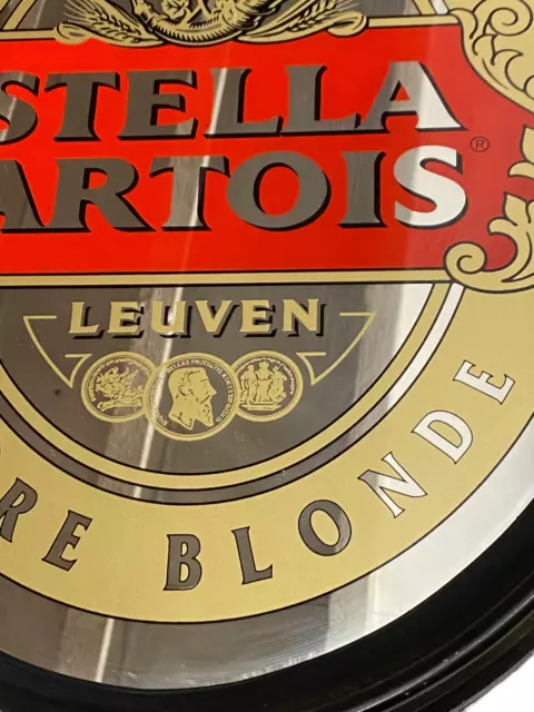 Ancien Miroir Glace Stella Artois Verre Bière 3