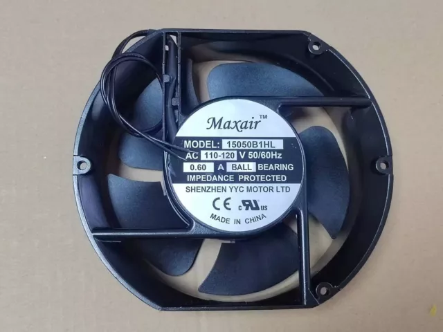 1pcs Maxair Fan 15050B1HL AC 110-120V 0.60A 17251 17CM 2 WIRE cooling fan
