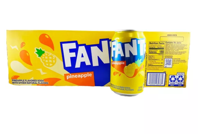 12 Fanta USA Pineapple Ananas 0,355l Inkl. Pfand