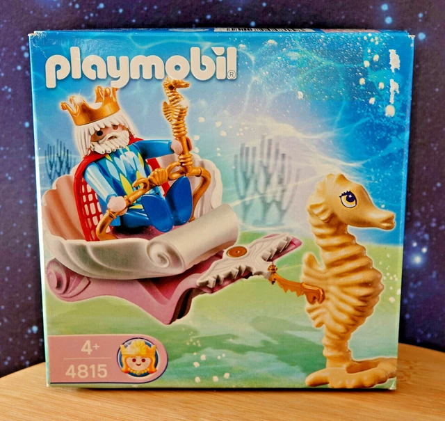 PLAYMOBIL REF 4815 personnage série sirène ROI CHAR + 1 HIPPOCAMPE ...