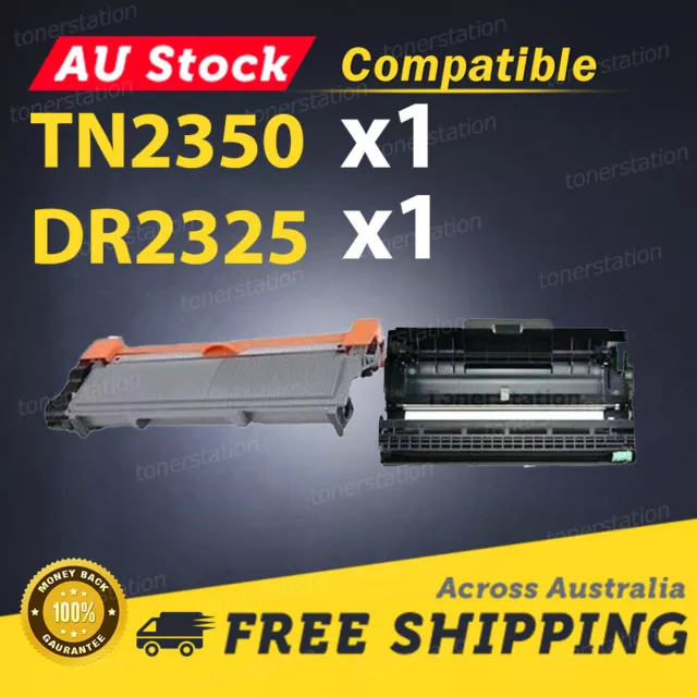 1x TN2350 Toner + 1x DR2325 Drum for Brother MFC-L2703DW MFC-L2740DW HLL2360DW