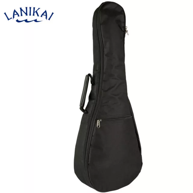 NEW Lanikai TNB-C All Black Nylon 5mm Padded Concert Size Ukulele Gig Bag