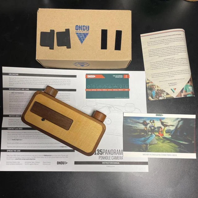 ONDU 135 PANORAMIC Pinhole Camera - Wooden 35mm Film Photography $230.