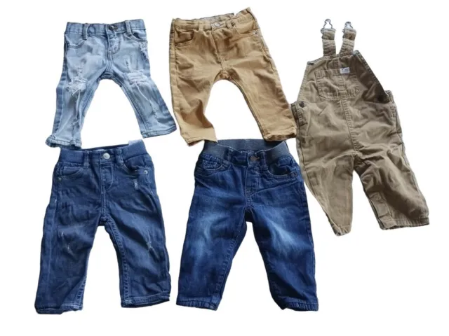 EUC Baby Bottom Bundle of 5 size 6- 12 Mixed Lot Levi’s,Carter, Baby Gap, Zara..