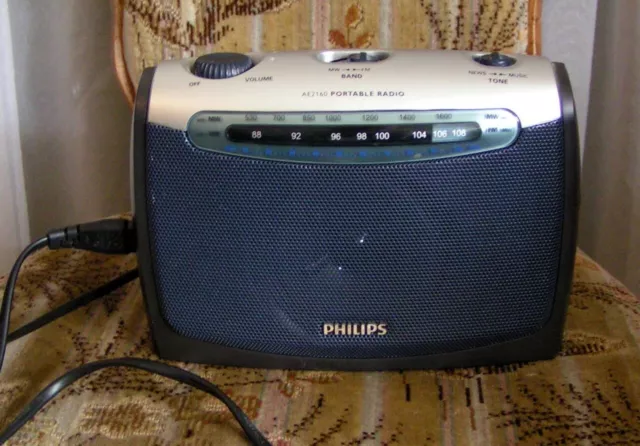 Philips AE2160 Portable Radio Analog  FM/MW Netzkabel/Batteriebetrieb