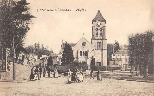 Cpa 91 Soisy Sous Etiolles Eglise