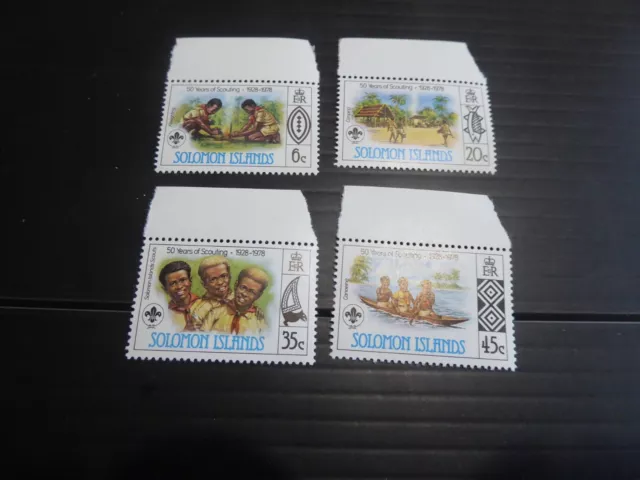 Solomon Islands 1978 Sg 368-371 50Th Anniv Of Scouting Mnh