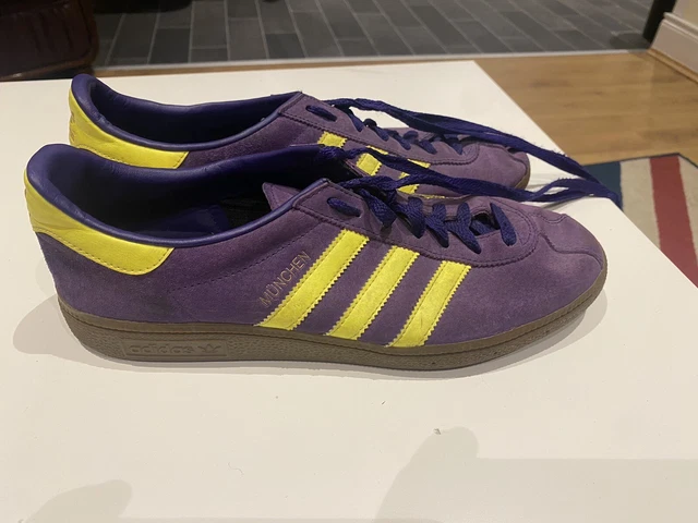 ADIDAS MUNCHEN SPZL 2016 UK 9 Purple Luminous Yellow 29.99