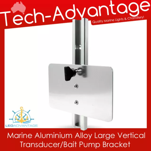 Marine Aluminium Transom Mount Adjust Transducer/Bilge/Bait Pump Large Bracket