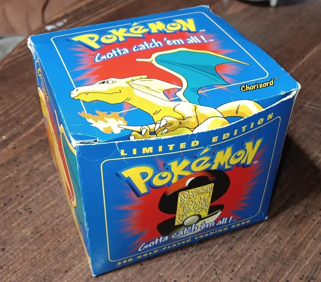 1999 POKEMON CHARIZARD Burger King Blue Box Poke-ball 23K Gold Card Sealed  Nice! $49.00 - PicClick