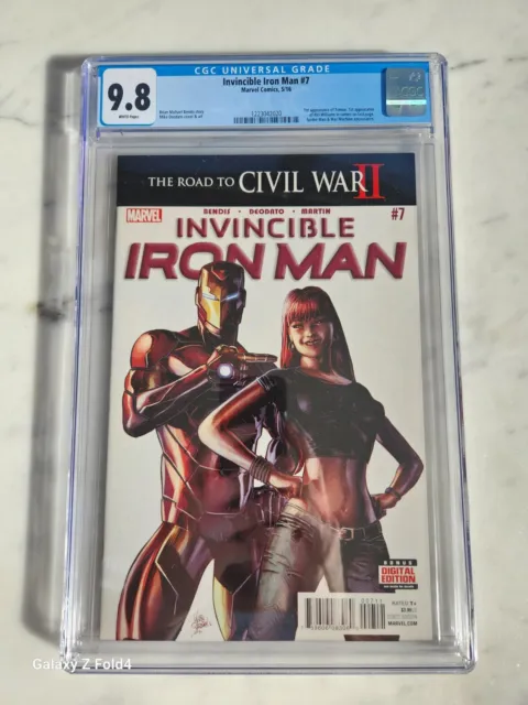 Invincible Iron Man #7 CGC 9.8 1st Print app Riri Williams Ironheart 2016 Marvel