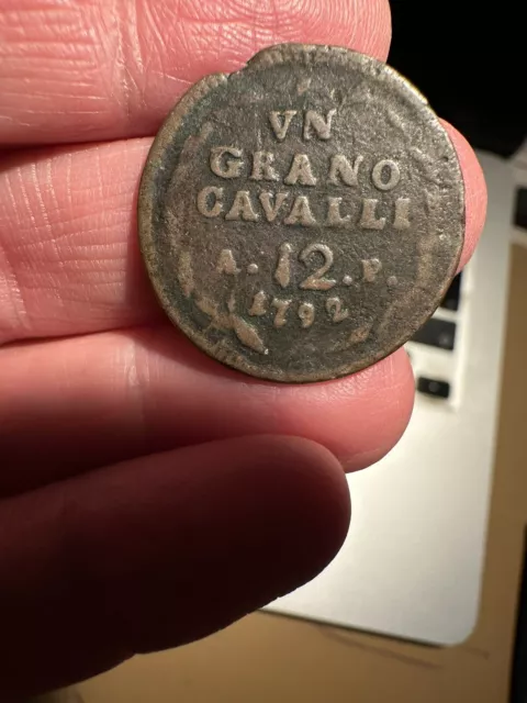 Un Grano 12 Cavalli 1792 a. p. - Ferdinando IV Napoli