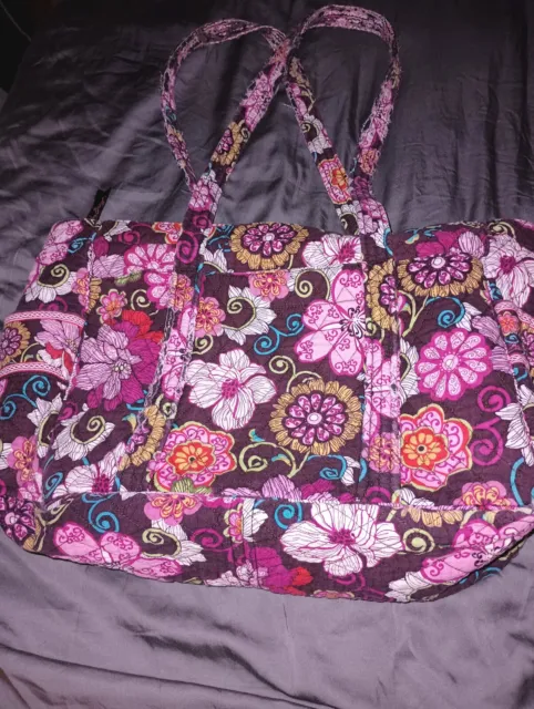 Vera Bradley Mandy Tote Shoulder Bag Purse Mod Floral Pocket Retired Pink