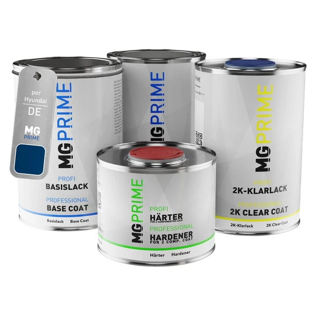 Vernice per auto Kit barattolo per Hyundai DE Alpine Blue Metallic 3,5L