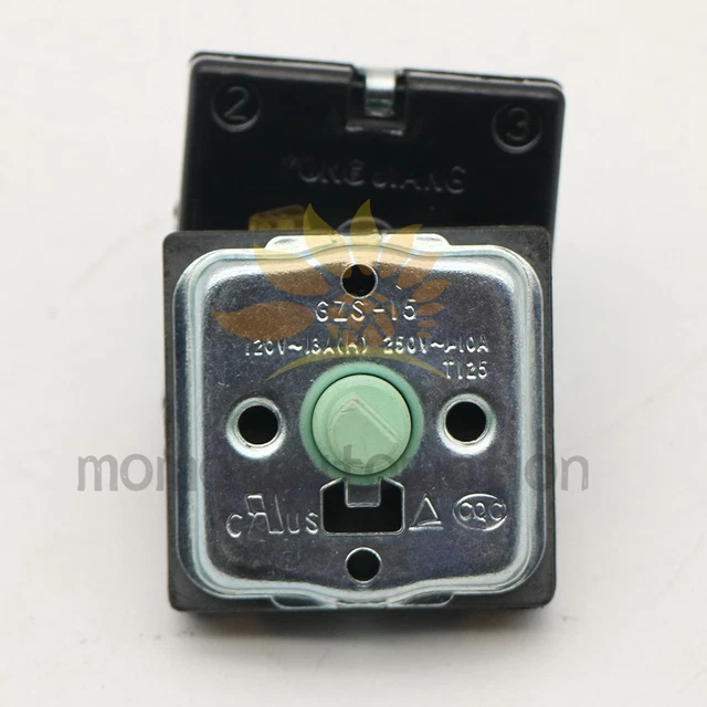 Interruttore Rotativo YONG JIANG GZS-15 3 Posizioni Per Riscaldatore - 250V 10A, Colore Verde