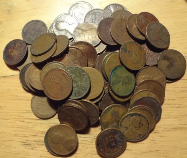 Roll of Cull Wheat Cents - 10 coins each from teens/20s/30s, 20 from 40s and 50s