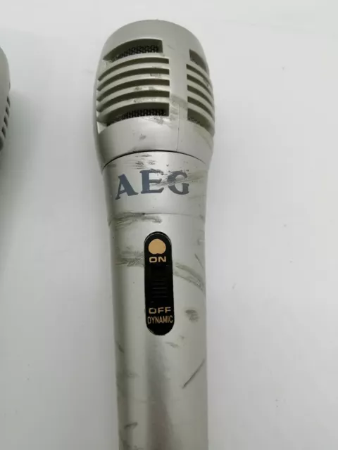 Vintage AEG Silber Dymanic Handle Mikrofon Hochwertig arbeitend - Klinke 6,35 mm