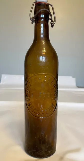 Bouteille ancienne de bière , limonade .Veuve CHALEROUX RUFFEC