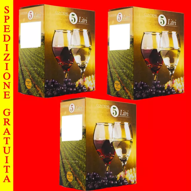 Vino Rosso Bianco Rosato IGP 15 litri Bag sacca Vino Sfuso artigianale Calabrese