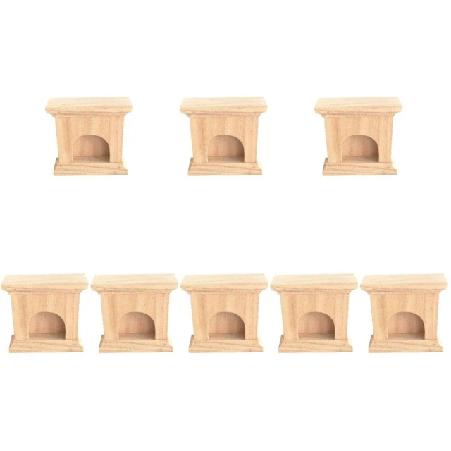 8 piezas Modelo Chimenea Imitación Chimenea de Leña Juguete Simulación Soporte Para Decoración
