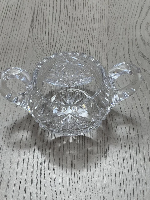 Antique American Brilliant Period (ABP) Cut Crystal Glass Sugar Bowl