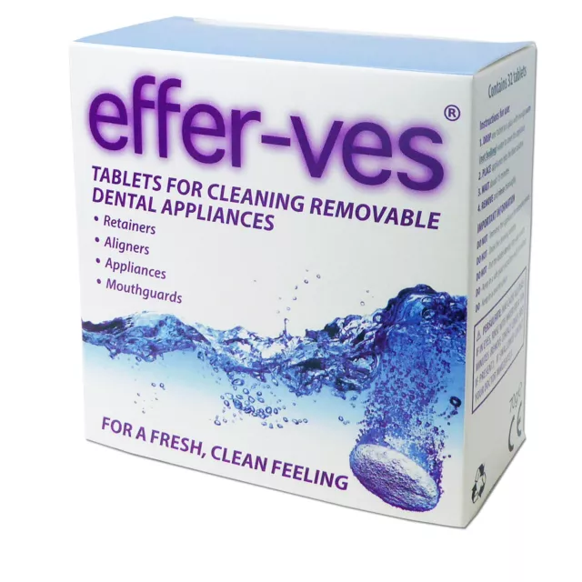 Effer-Ves 32 Cleaning Tablets ~ Cleaner for Retainers Removable Aligner Braces