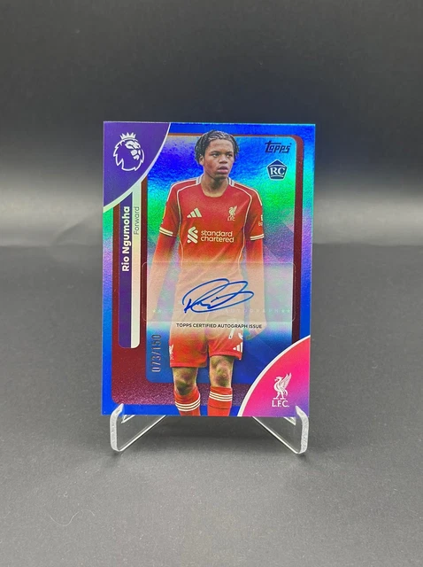 Carte Topps Now Rio Ngumoha Liverpool 2024-25 - Rookie Card, Prévente, état Near Mint