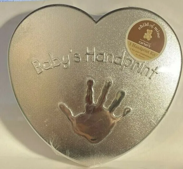 Carters Baby Handprint Kit Child Of Mine Heart Shaped Plaster (1) NWT Sealed