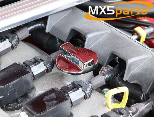 Mazda MX5 Chrome Engine Oil Filler Cap Polished MX-5 Mk3 3.5 3.75 Mk4 2005>
