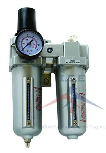 1/2" Compressed Air Moisture Filter Regulator Oiler Separator Lubricator Combo