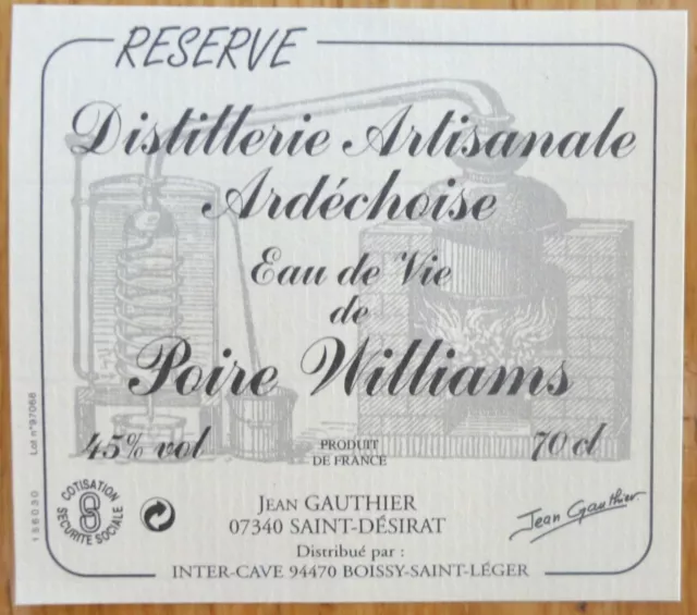 Liqueur de Framboise Grande Réserve – Distillerie Jean Gauthier
