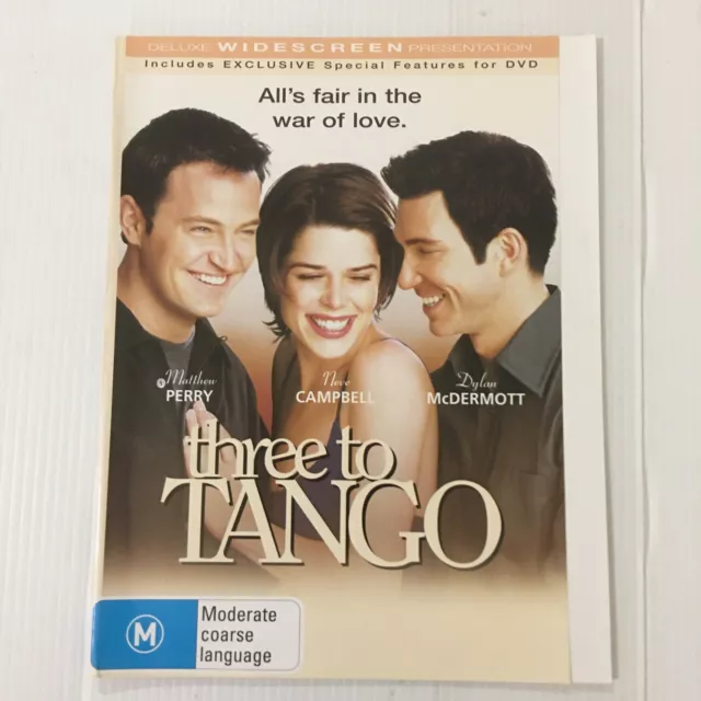 Three To Tango  (DVD, 1999) Romcom Matthew Perry Neve Campbell Dylan McDermott