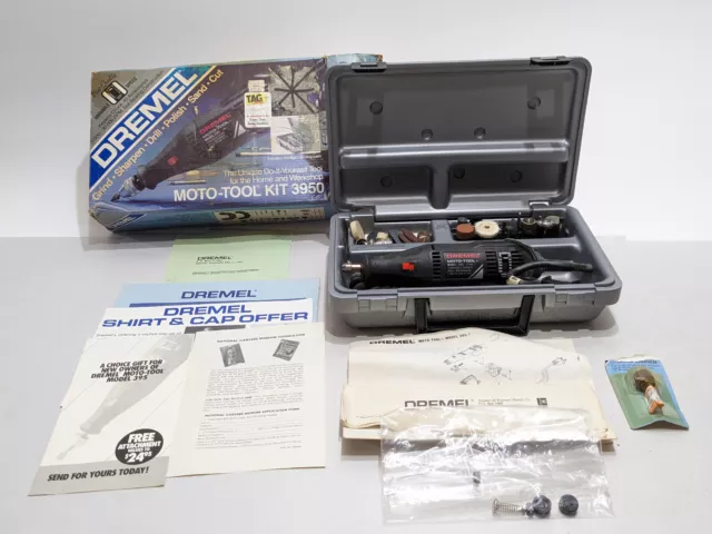 Nikota Mini Rotary Tool Kit #01233 Dremel Tool Metal Case And Manual Vintage