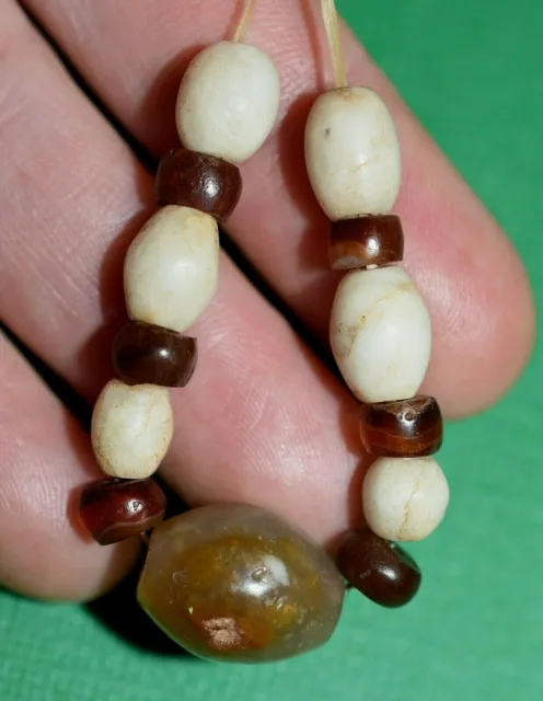Ancient Agate Stone Excavated Djenne Dig Beads Mali African Trade 1000 Years Old