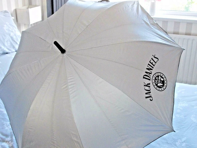 JACK DANIEL'S OLD No.7 Branded Logo Standard Automatic Umbrella Silver ...