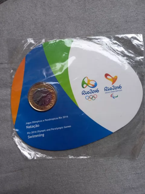 Brazil  Coin  Rio de Janeiro Olympic Games 2016 - Blisters -Swimming- 2014